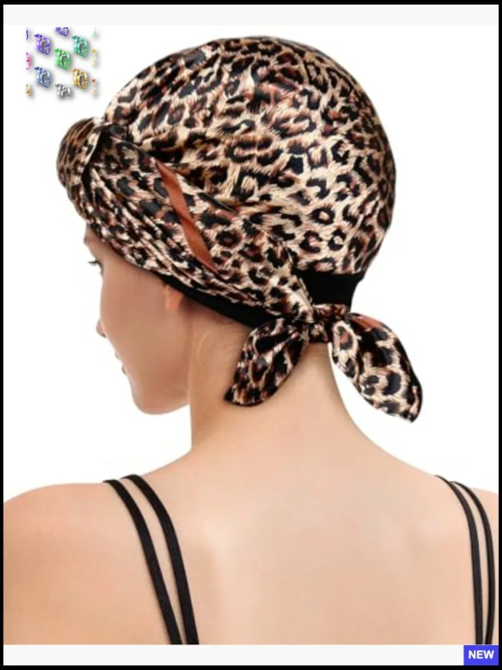 Satin Hair Wrap Scarf with Net for Sleeping Travel Silk Press Protective